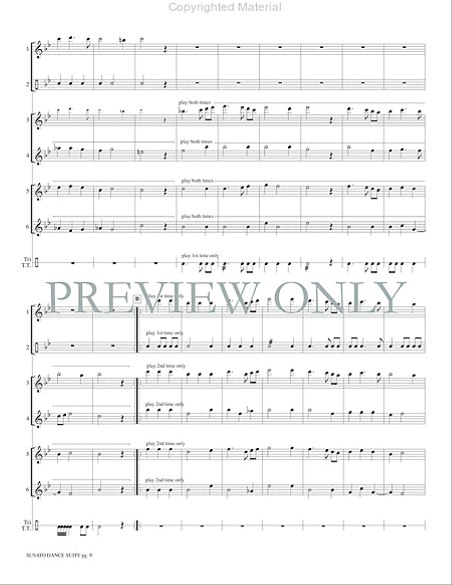 Susato Dance Suite (from Danserye) (1551) Small Ensemble scores gallery preview page 11