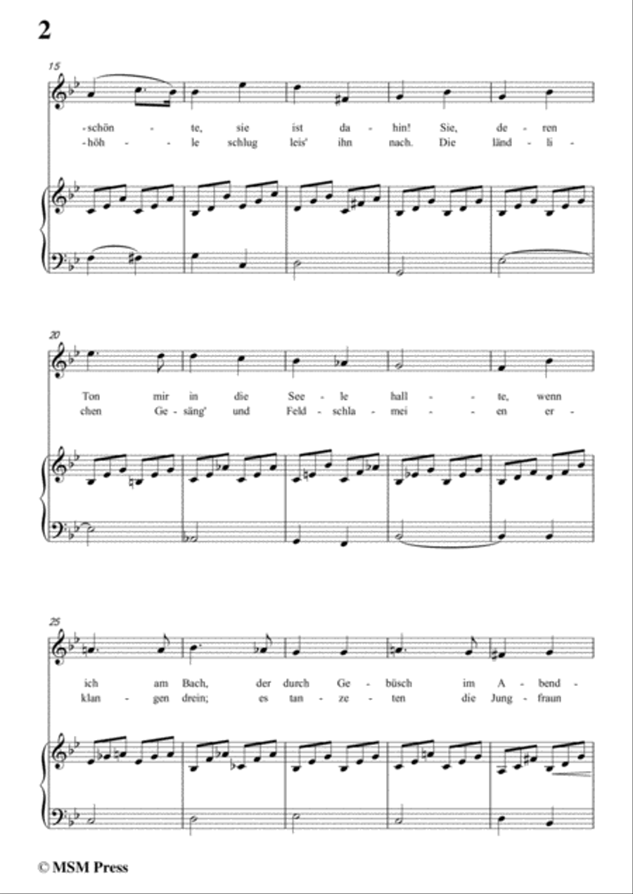Schubert-Auf den Tod einer Nachtigall,in g minor,for Voice&Piano Voice scores gallery preview page 4
