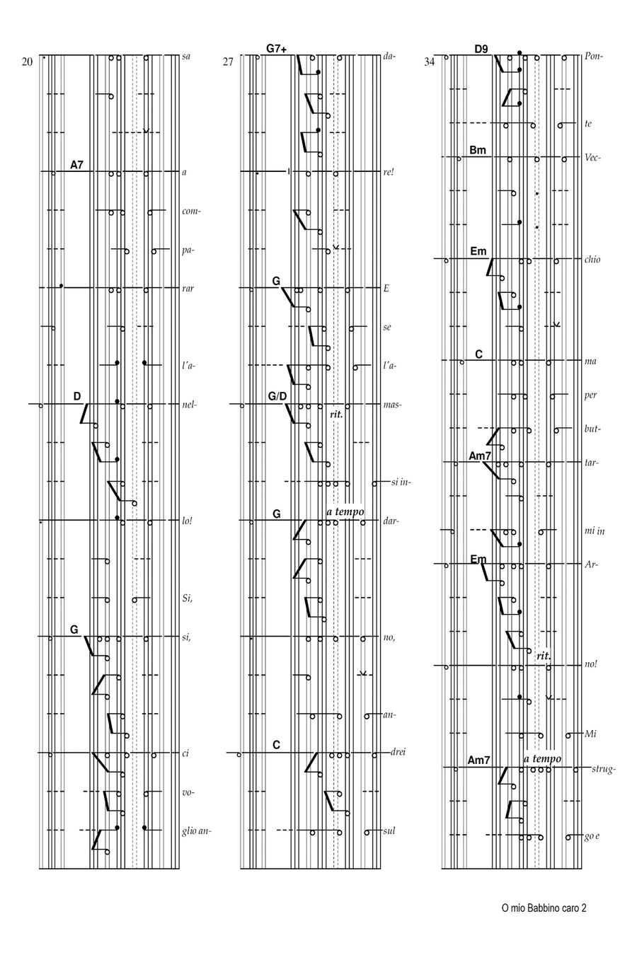 O mio babbino caro Piano, Vocal scores gallery preview page 2