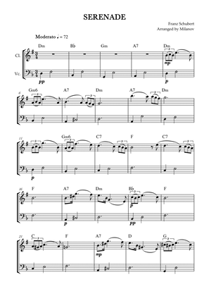 Serenade | Ständchen | Schubert | clarinet and cello duet | chords