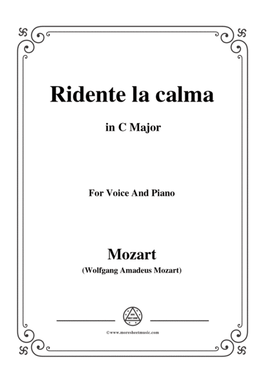 Mozart-Ridente la calma,in C Major,for Voice and Piano image number null
