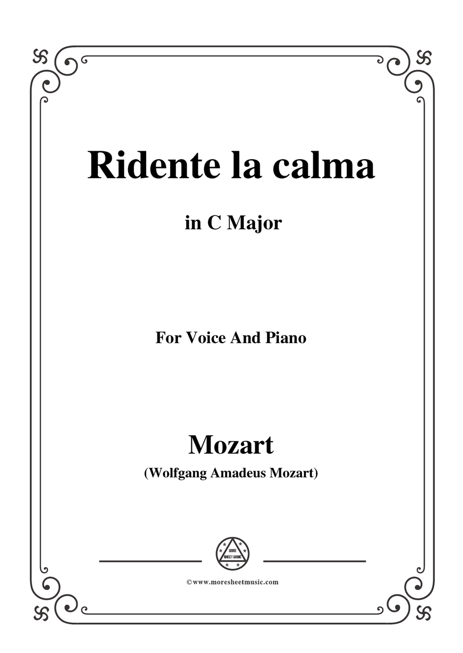 Mozart-Ridente la calma,in C Major,for Voice and Piano