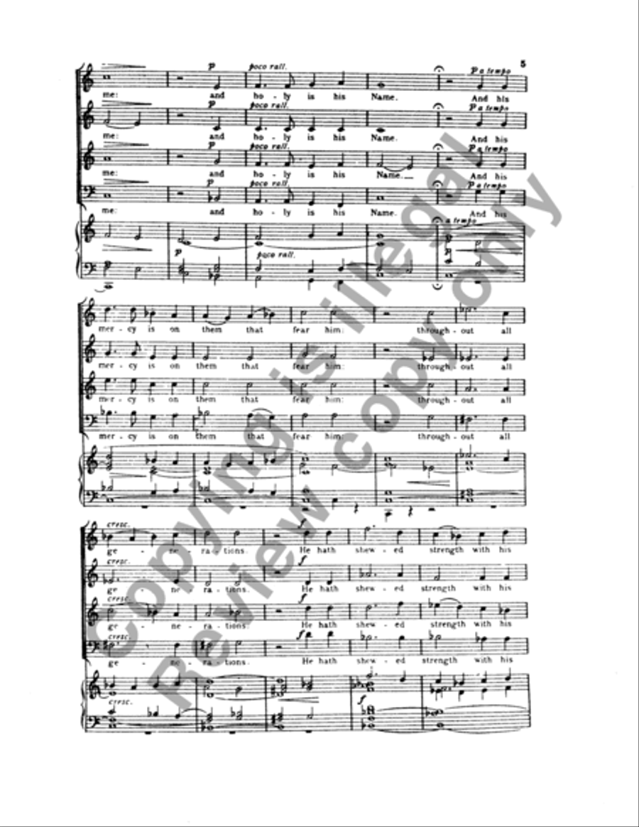 Magnificat & Nunc Dimittis in C 4-Part scores gallery preview page 17