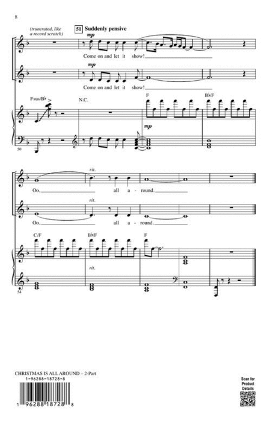 Christmas Is All Around (from Love Actually) 2-Part scores gallery preview page 6