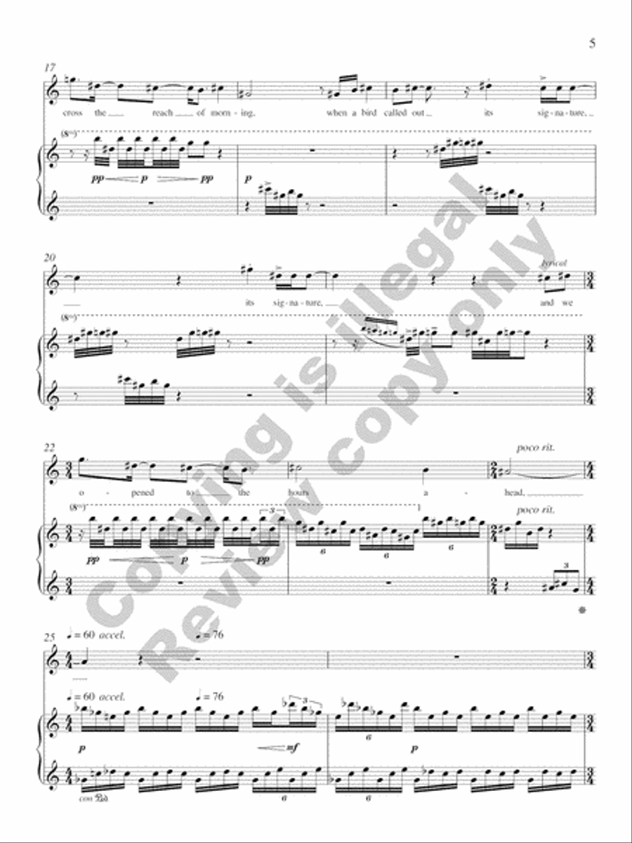 Three Songs on Poems by Lorri Neilsen Glenn Soprano Voice scores gallery preview page 7