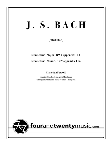 Menuet in G Major (BWV 114) & Menuet in G Minor (BWV 115) image number null