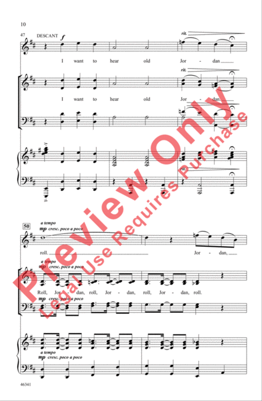 Roll, Jordan, Roll Roll, Jordan, Roll 4-Part scores gallery preview page 10