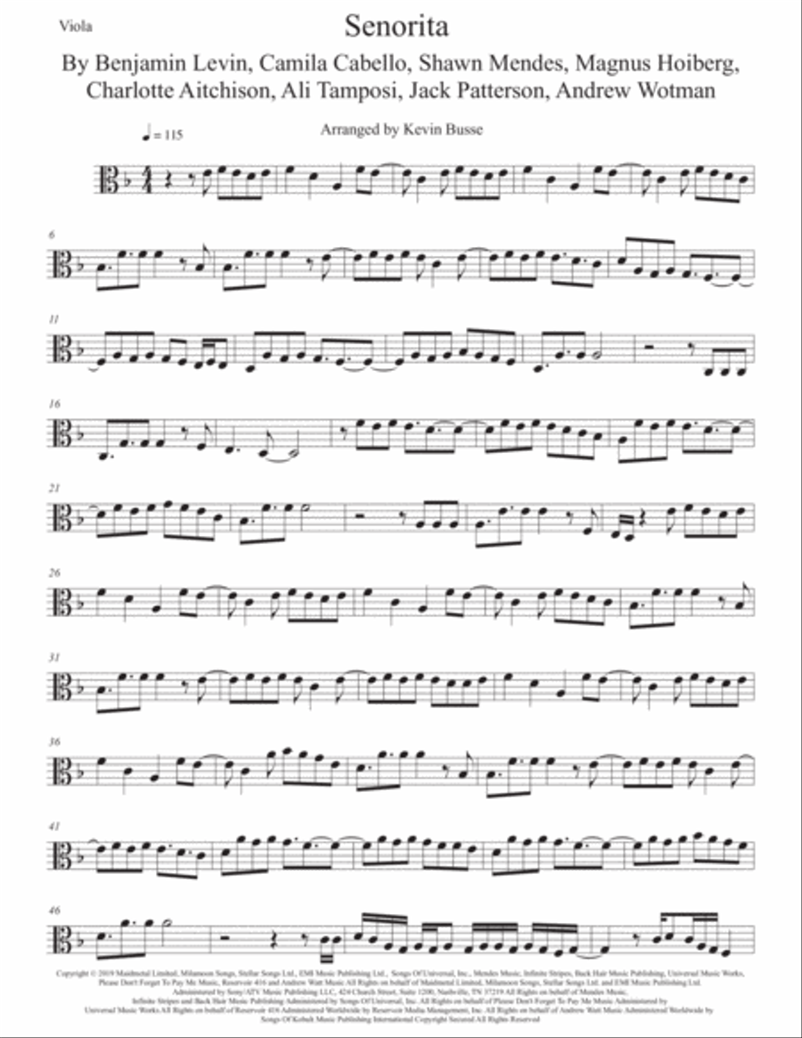 Senorita Viola Solo scores gallery preview page 1