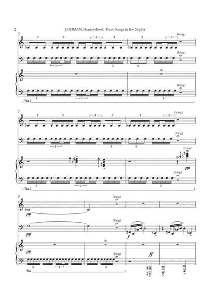 Carson Cooman - Shadowbook (Three Songs in the Night) (2013) for clarinet, tuba, and piano
