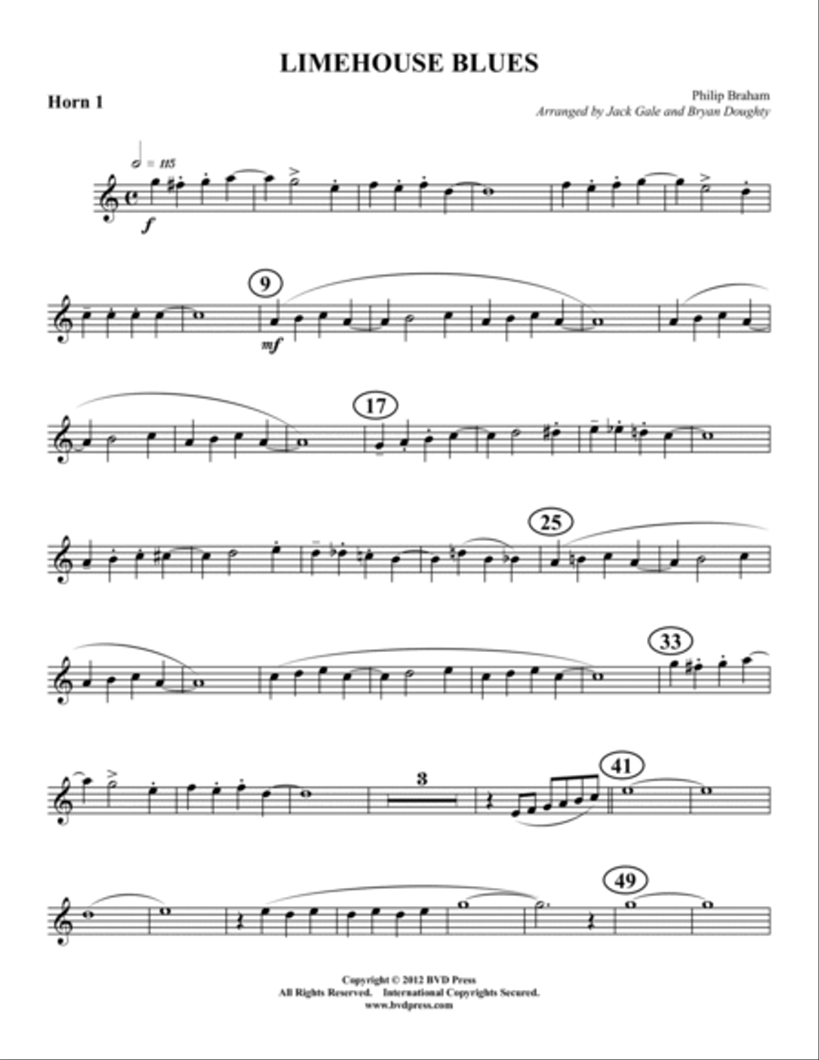 Limehouse Blues Limehouse Blues Horn scores gallery preview page 4