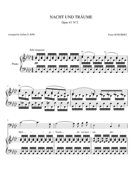 Nacht und Träume for Cello and Piano image number null