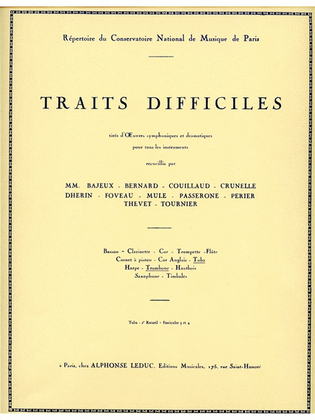 Book cover for Traits Difficiles Vol.2 (tuba Solo)