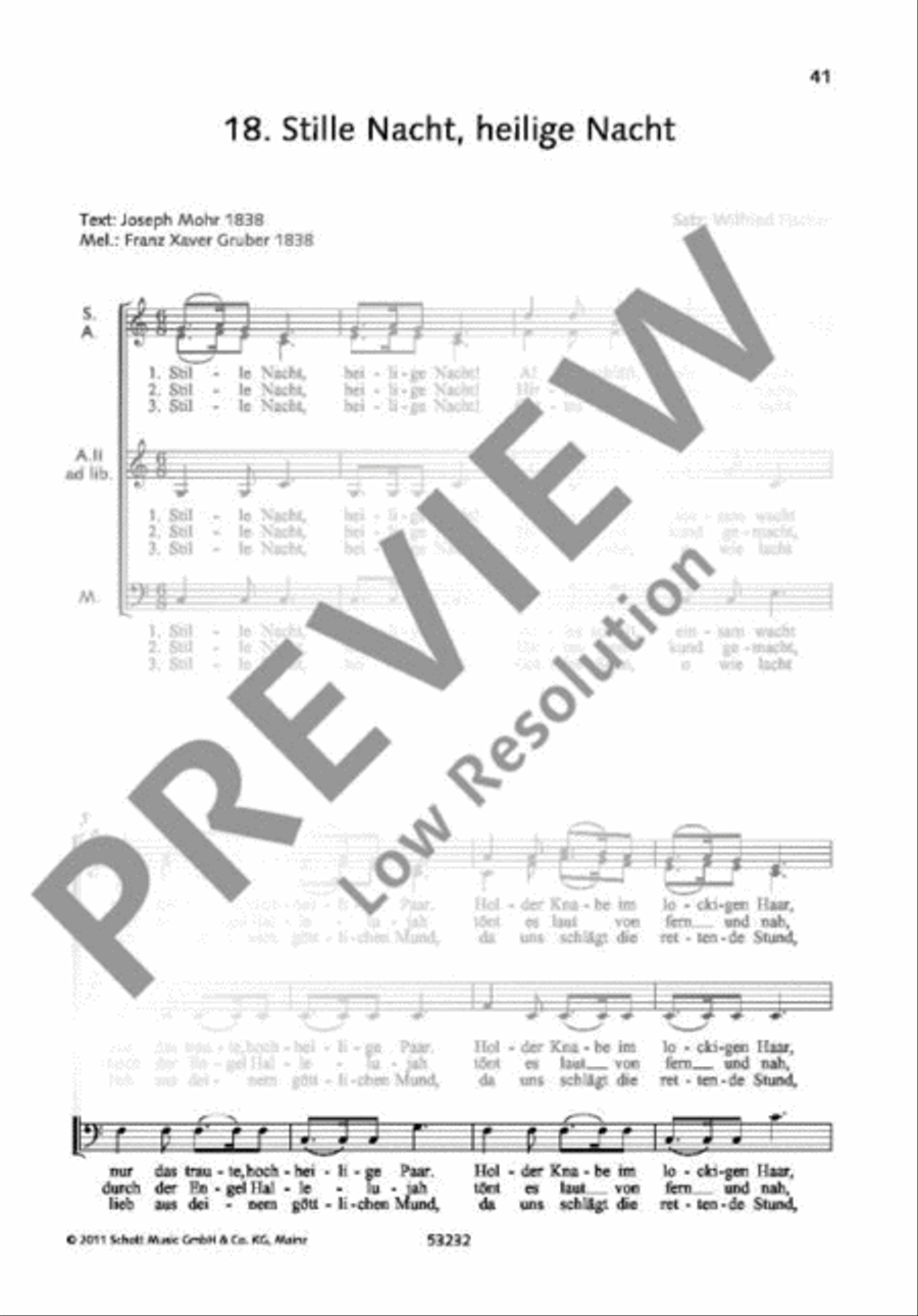 Stille Nacht, heilige Nacht A Cappella scores gallery preview page 2