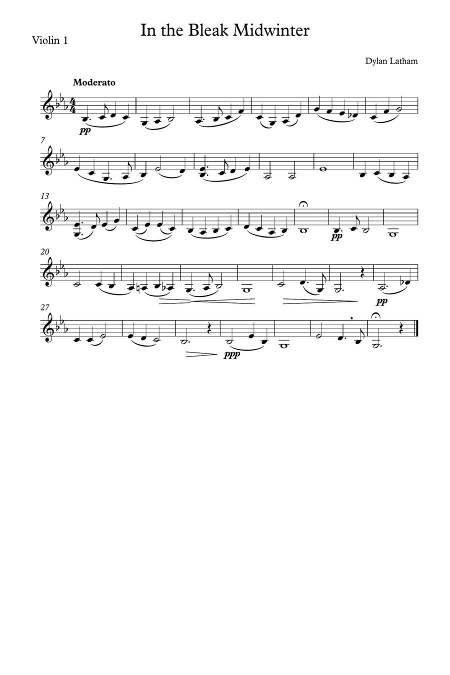 In the Bleak Midwinter In the Bleak Midwinter String Quartet scores gallery preview page 3