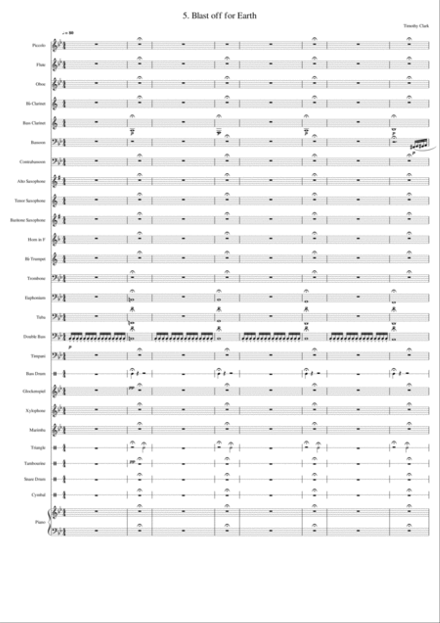 Blast Off for Earth Concert Band scores gallery preview page 1