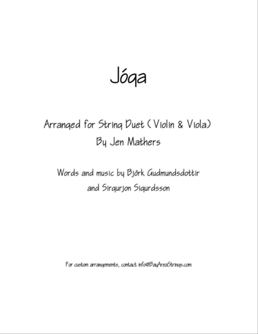 Joga String Duet scores gallery preview page 1
