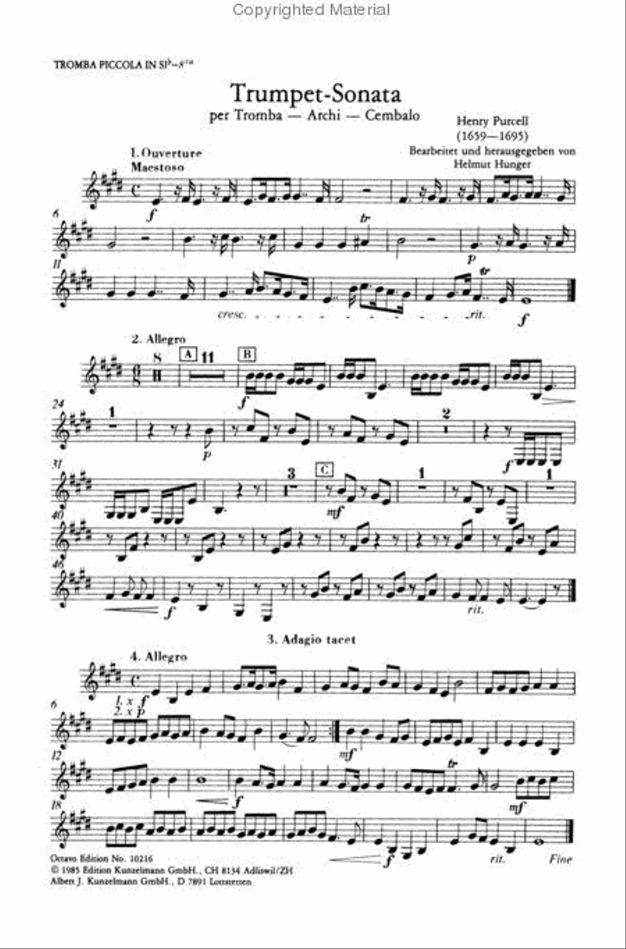 Sonata for trumpet Sonata for trumpet Trumpet Solo scores gallery preview page 5