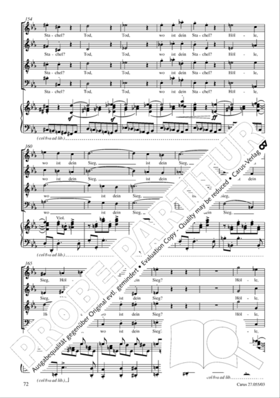 Ein Deutsches Requiem (German Requiem) 4-Part scores gallery preview page 75