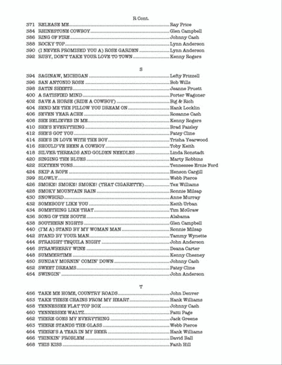 The Real Country Book The Real Country Book Piano scores gallery preview page 7