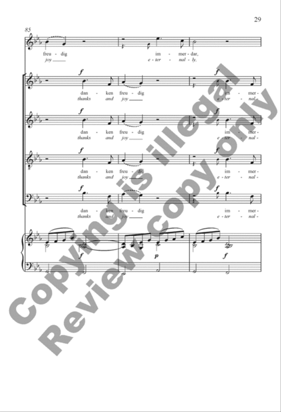 Drei Geistliche Lieder (Three Sacred Songs) 4-Part scores gallery preview page 48