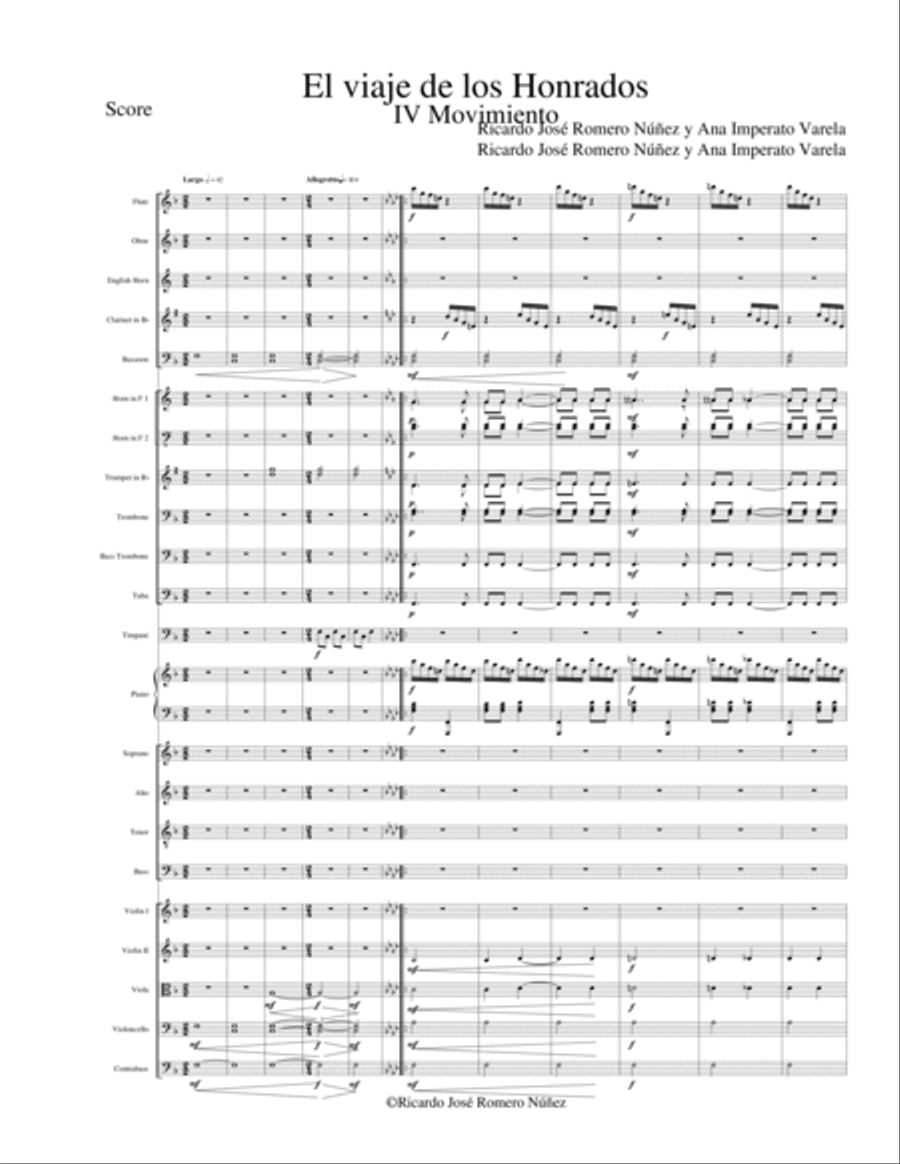 El viaje de los Honrados IV Movimiento Full Orchestra scores gallery preview page 1