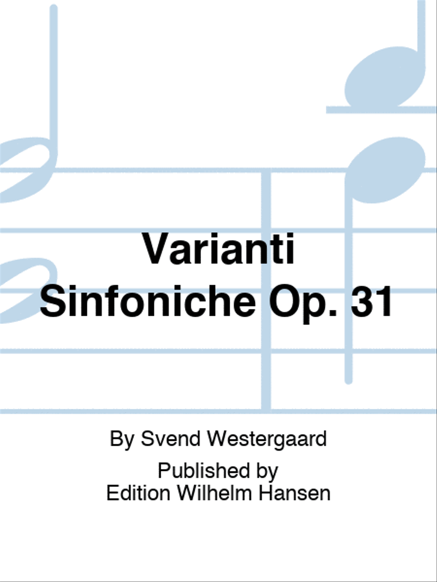 Varianti Sinfoniche Op. 31 Study Score scores gallery preview page 1