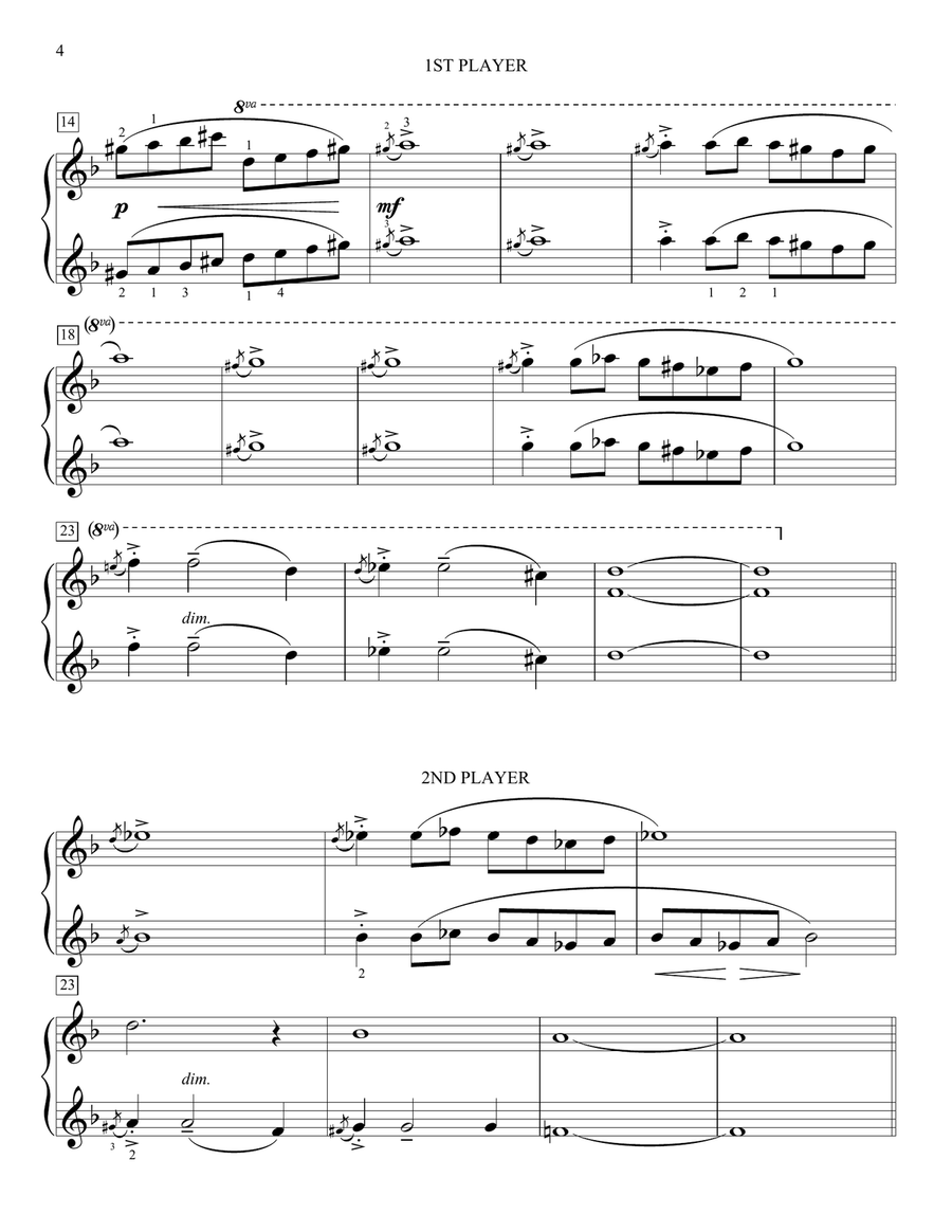 The Busy Bazaar The Busy Bazaar Piano Duet scores gallery preview page 4