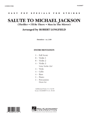 Salute to Michael Jackson - Full Score