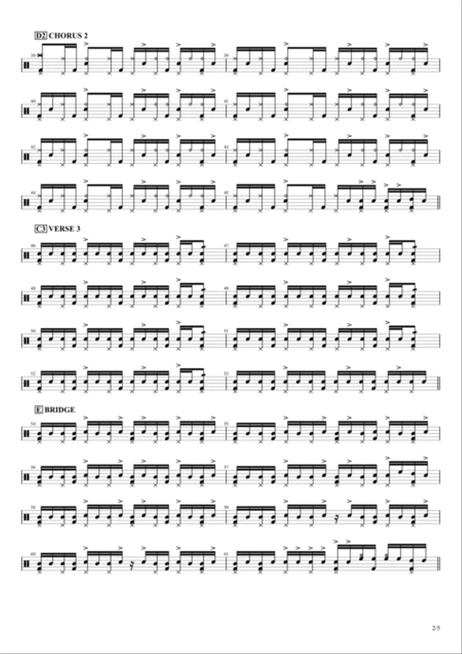 Let Me Entertain You Let Me Entertain You Drum Set scores gallery preview page 2
