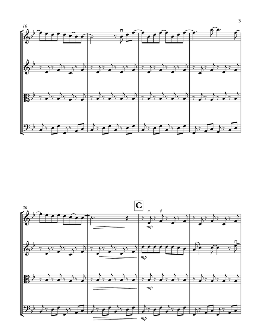 Ob-la-di, Ob-la-da String Quartet scores gallery preview page 3