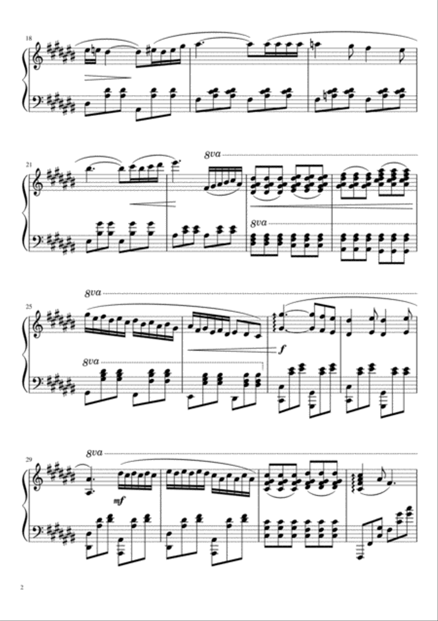 Nocturnia No5 Place Du Châtelet Piano Solo scores gallery preview page 2