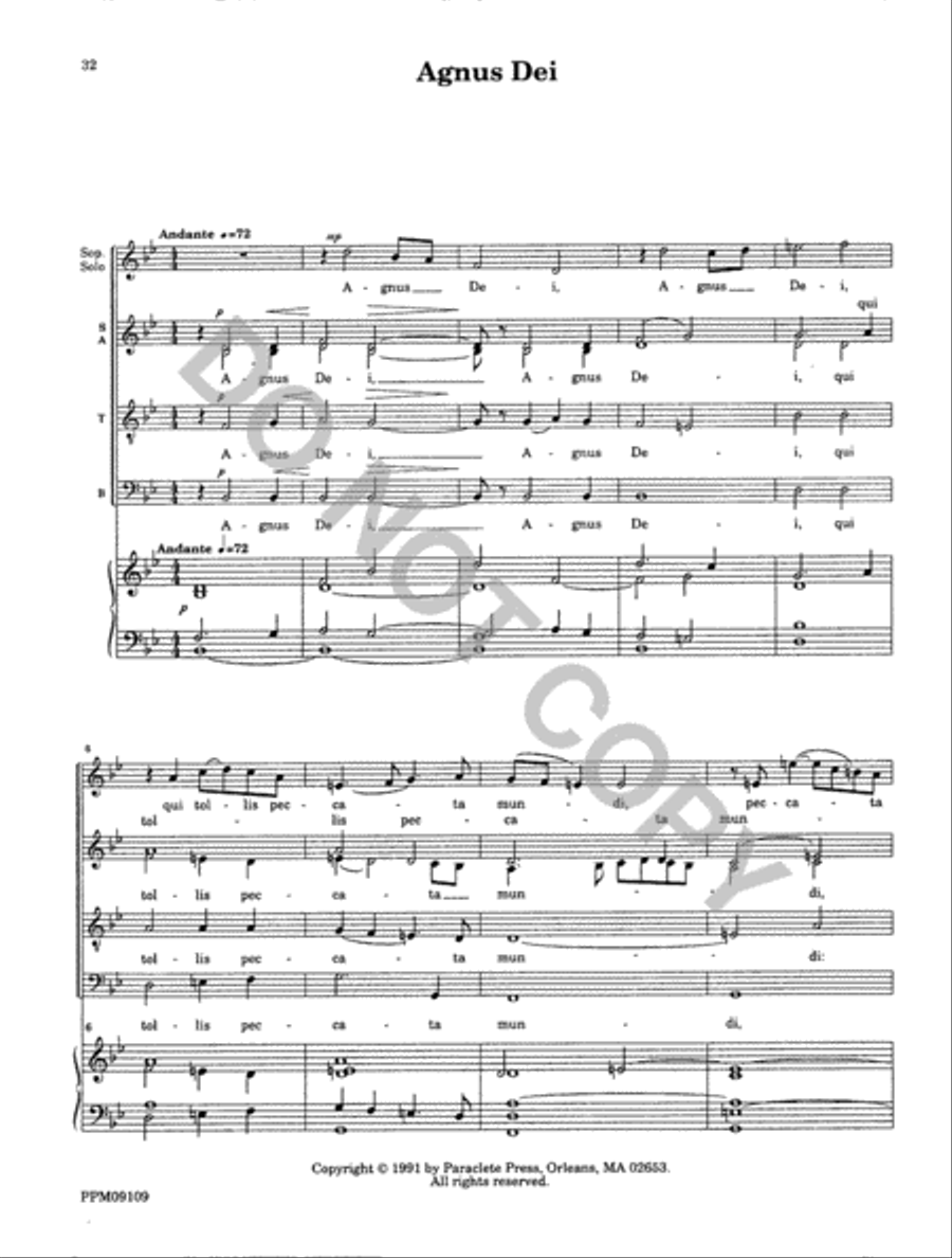 Missa Matris Dei 4-Part scores gallery preview page 33