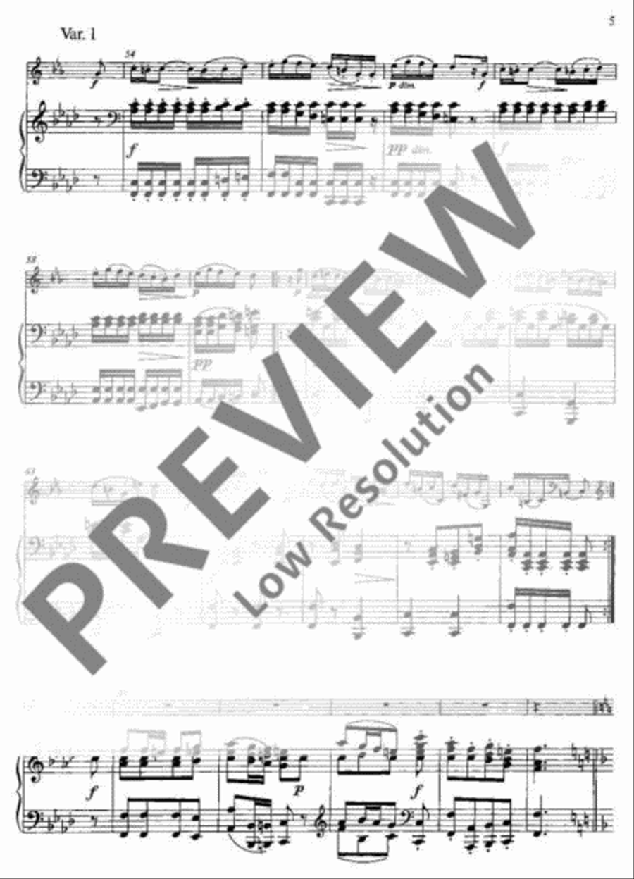 Variations of a Swiss Folksong Horn scores gallery preview page 6