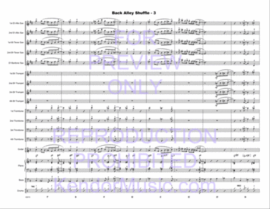 Back Alley Shuffle Jazz Ensemble scores gallery preview page 4