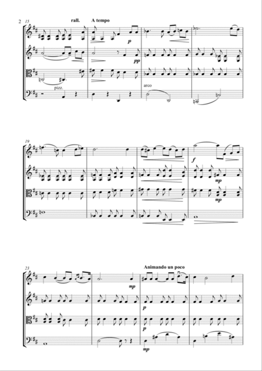 Flower Song from Carmen for String Quartet (