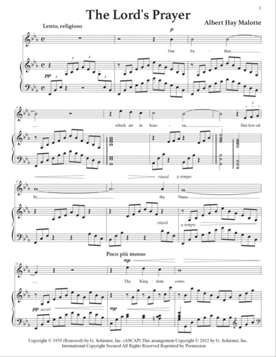 The Lord's Prayer Voice scores gallery preview page 2