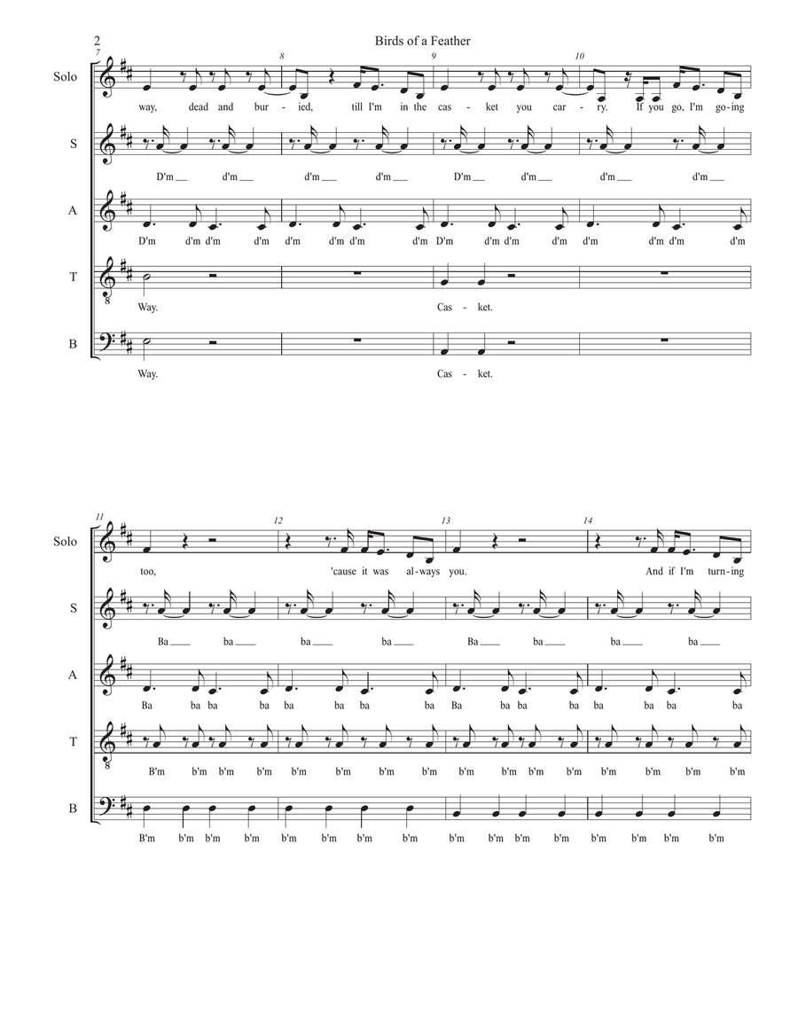 Birds Of A Feather 4-Part scores gallery preview page 2