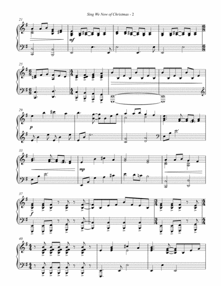 Sing We Now of Christmas (Solo Piano) image number null