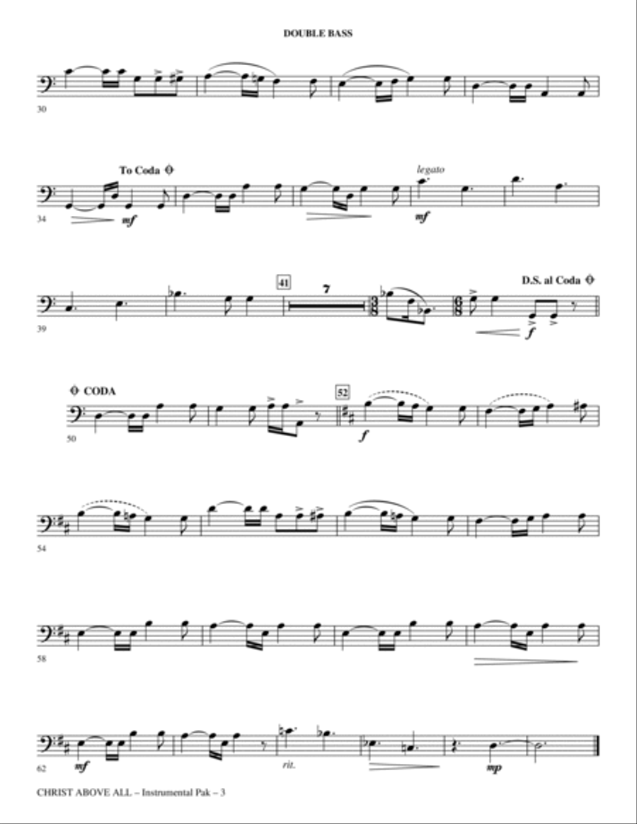 Christ Above All - Double Bass Choir scores gallery preview page 3
