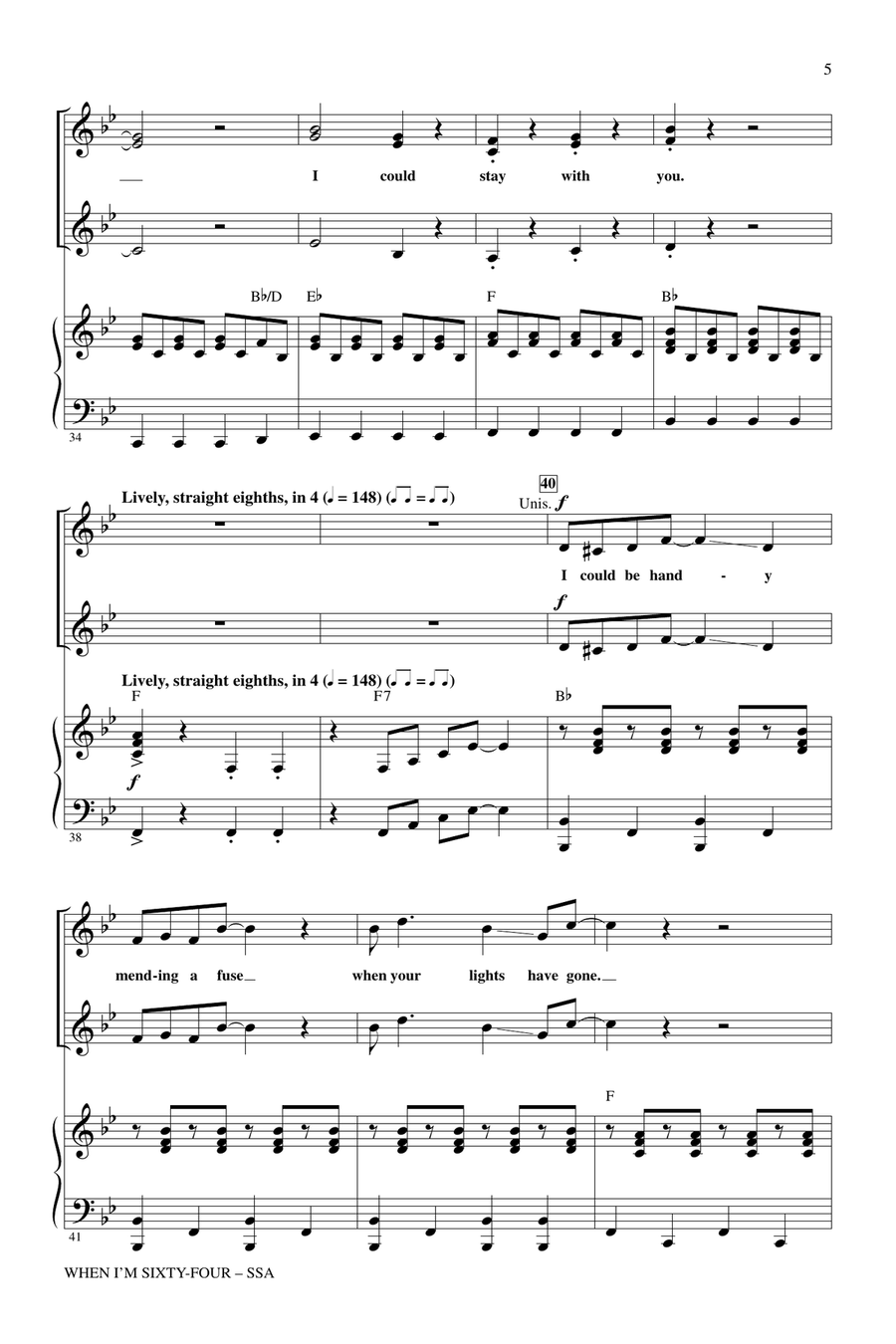 When I'm Sixty-Four SSA scores gallery preview page 4