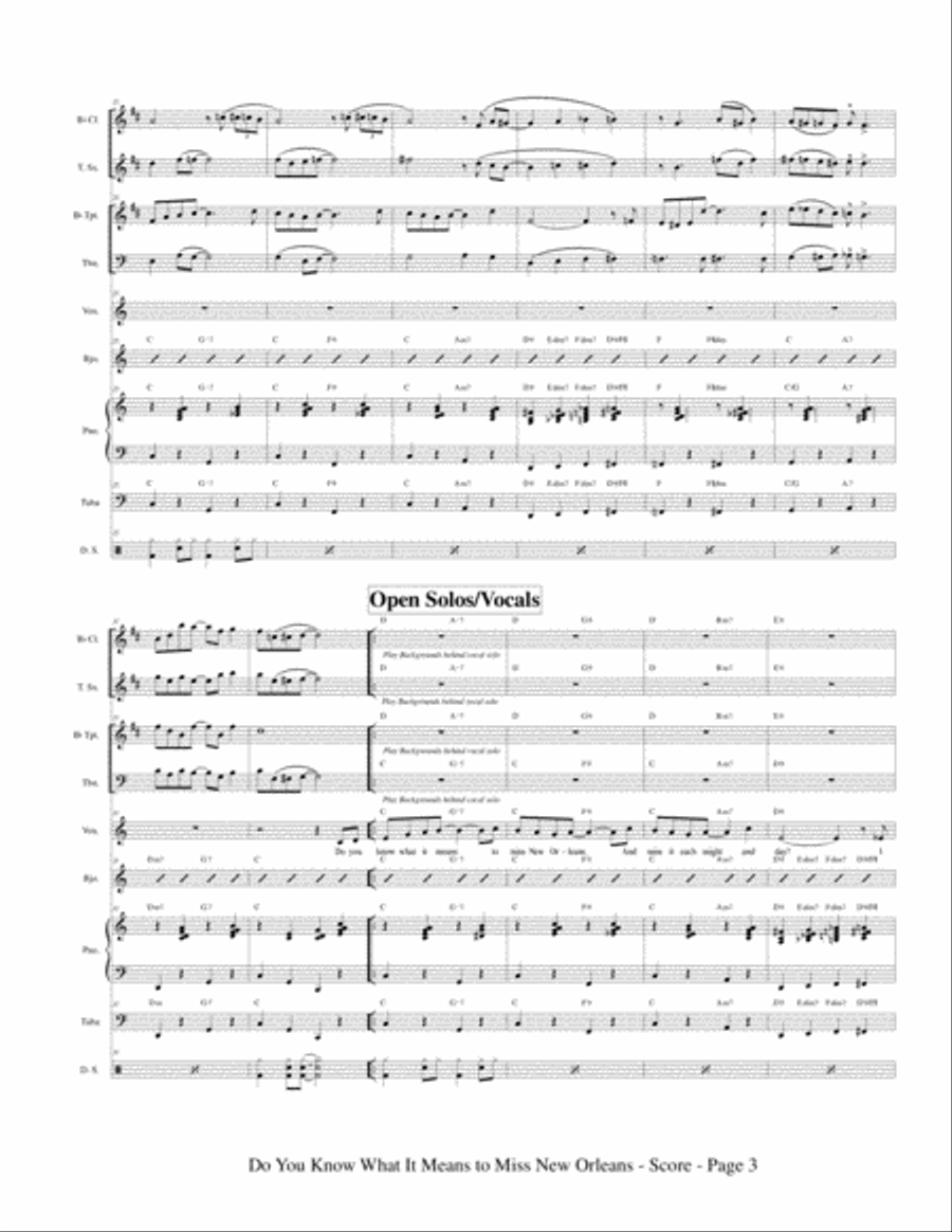 Do You Know What It Means To Miss New Orleans Jazz Ensemble scores gallery preview page 5