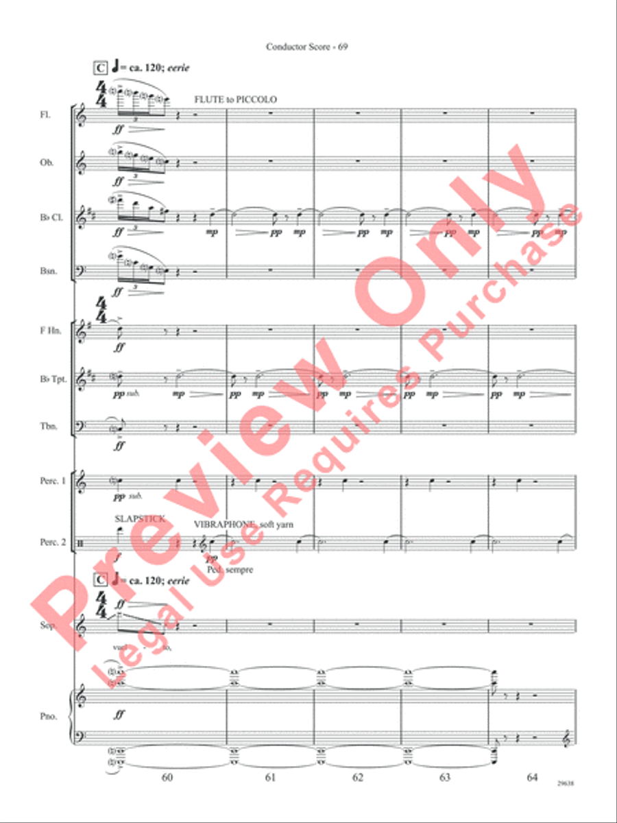 Three Spanish Songs (for Soprano and Wind Ensemble) Concert Band scores gallery preview page 74