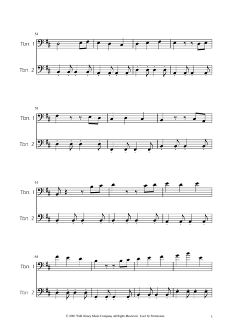 He's A Pirate He's A Pirate Trombone Duet scores gallery preview page 5
