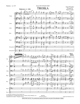 Troika (from "Lieutenant Kije") - Conductor Score (Full Score)