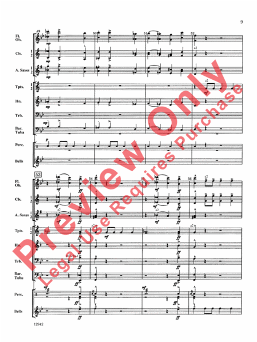 March to the Big Top Concert Band scores gallery preview page 10