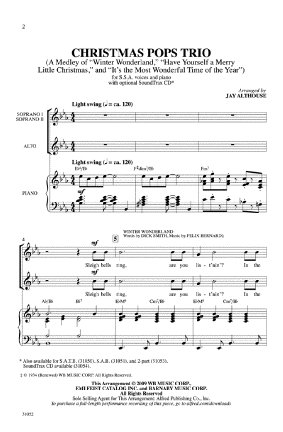 Christmas Pops Trio (A Medley) Women's Choir scores gallery preview page 21