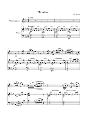 Plaintive - Alto Sax and Piano