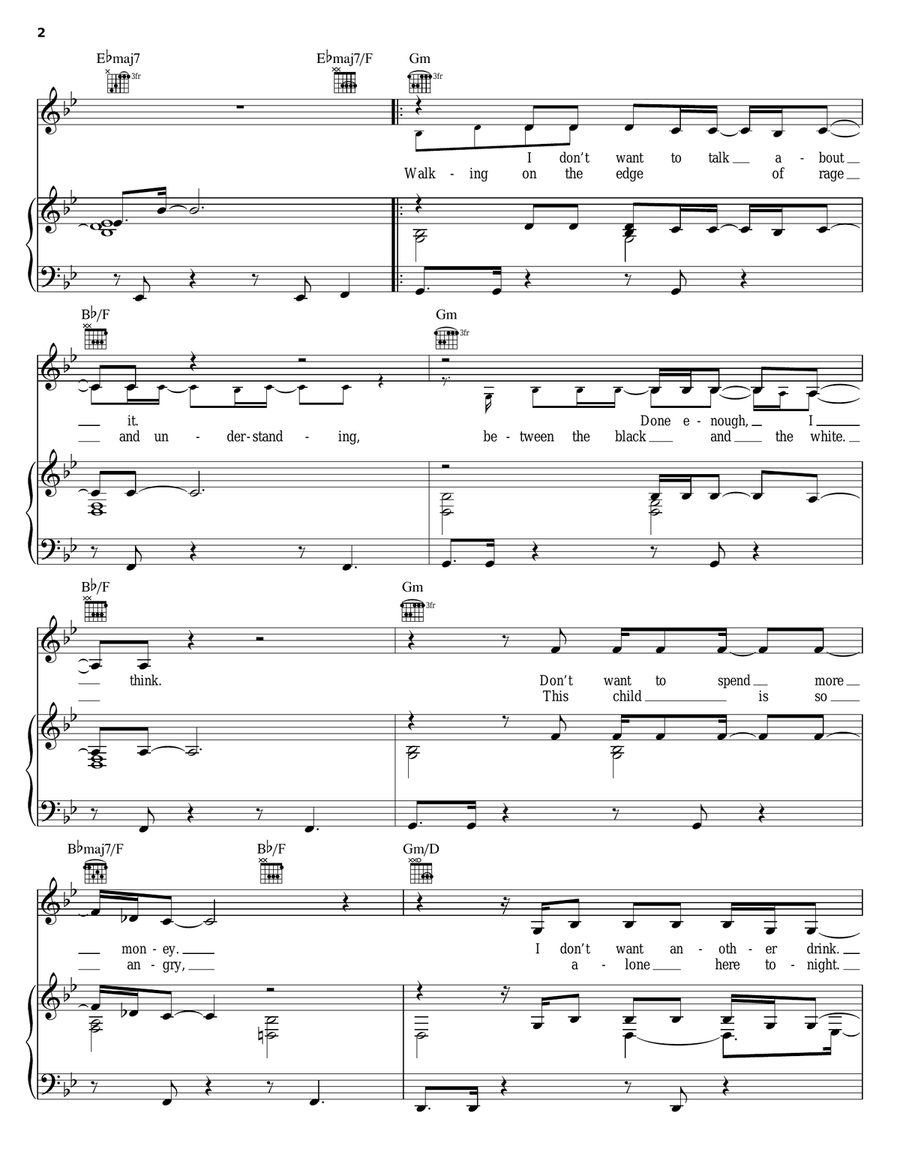 Dance Without Sleeping Dance Without Sleeping Piano, Vocal, Guitar scores gallery preview page 2