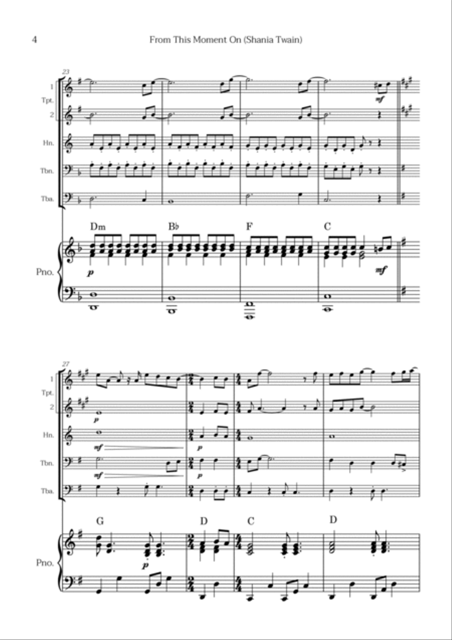From This Moment On Horn scores gallery preview page 4