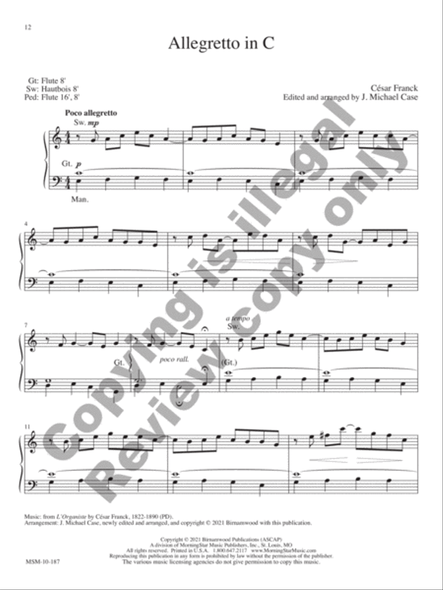 10 Transcriptions & Arrangements for Organ, Volume 2 Organ scores gallery preview page 6